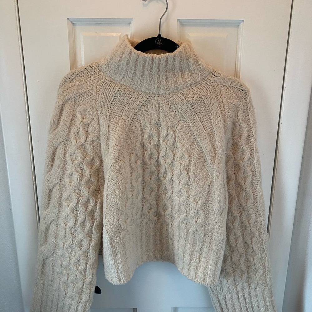 Cozy Cream Cable Knit Sweater